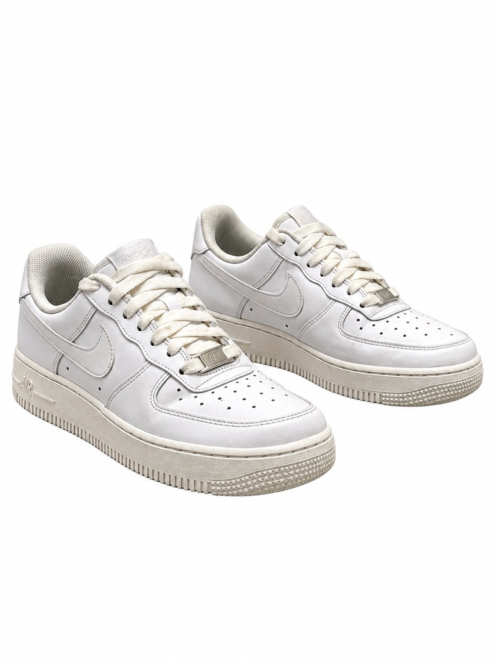Nike Air Force 1 Low 07 Womens 5.5 White Leather Sneakers 315115-112 Preowned